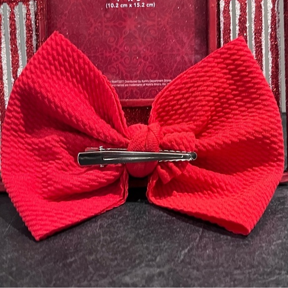 NEW Toddler Baby Candy Apple Red Hair Bow Clip - Picture 2 of 3